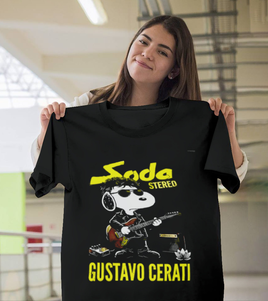 Soda Stereo Snoopy Guitar Gustavo Cerati T-Shirt