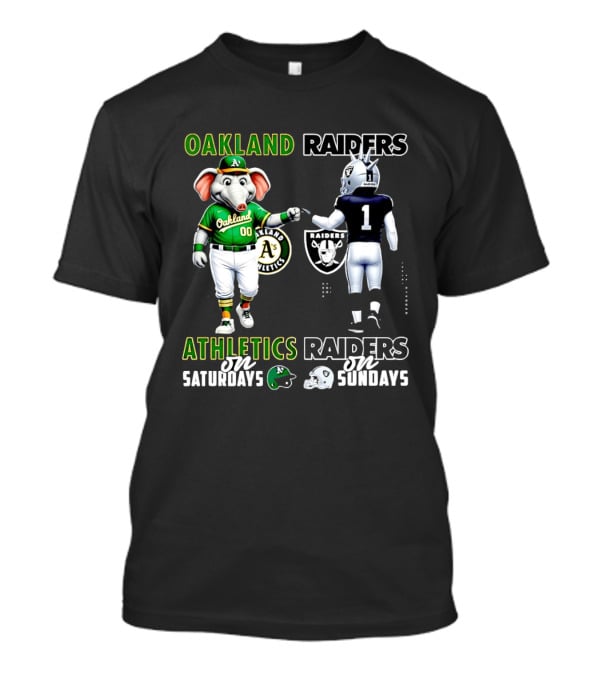 Oakland Athletics Saturdays Raiders Sundays T-Shirt