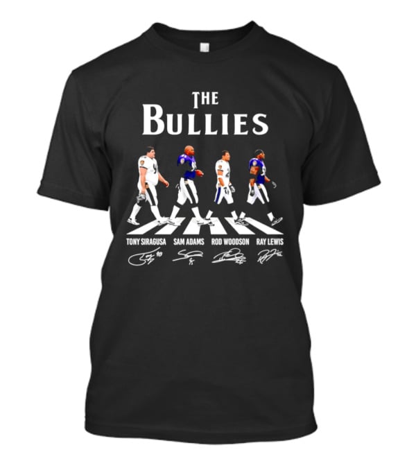 The Bullies Tony Siragusa Sam Adams Rod Woodson Ray Lewis Baltimore Ravens Abbey Road T-Shirt