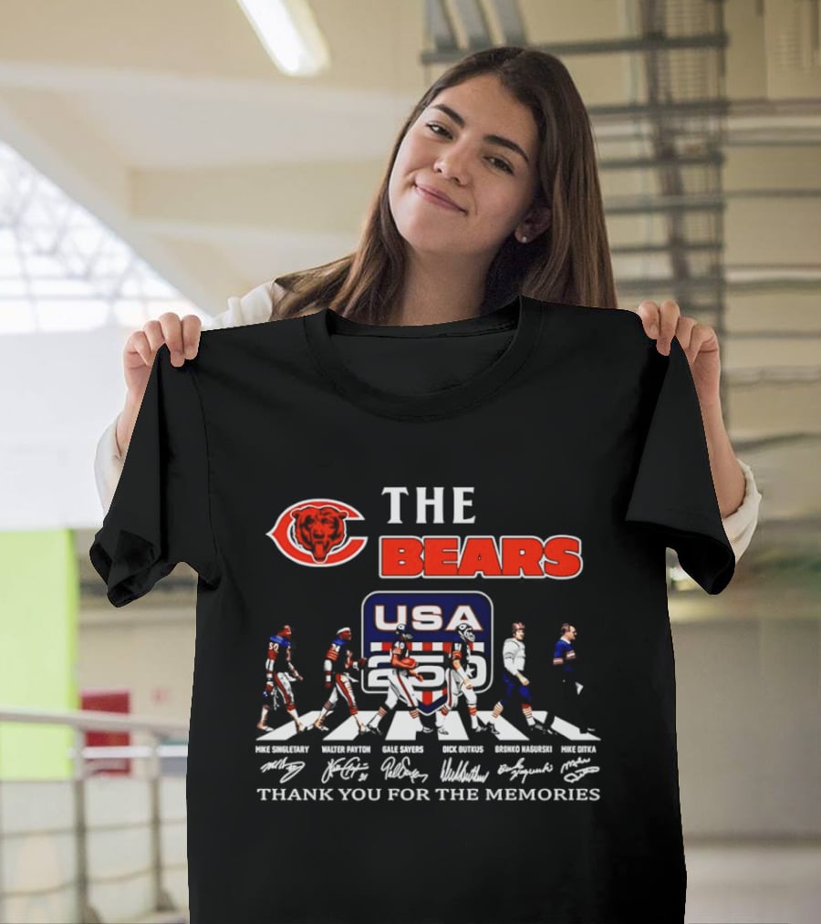 The Chicago Bears USA Football Legends Thank You For The Memories T-Shirt