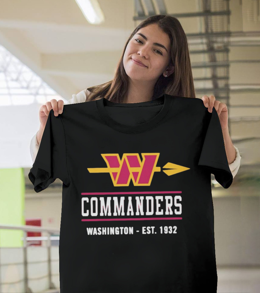Washington Commanders W Arrow Est 1932 T-Shirt