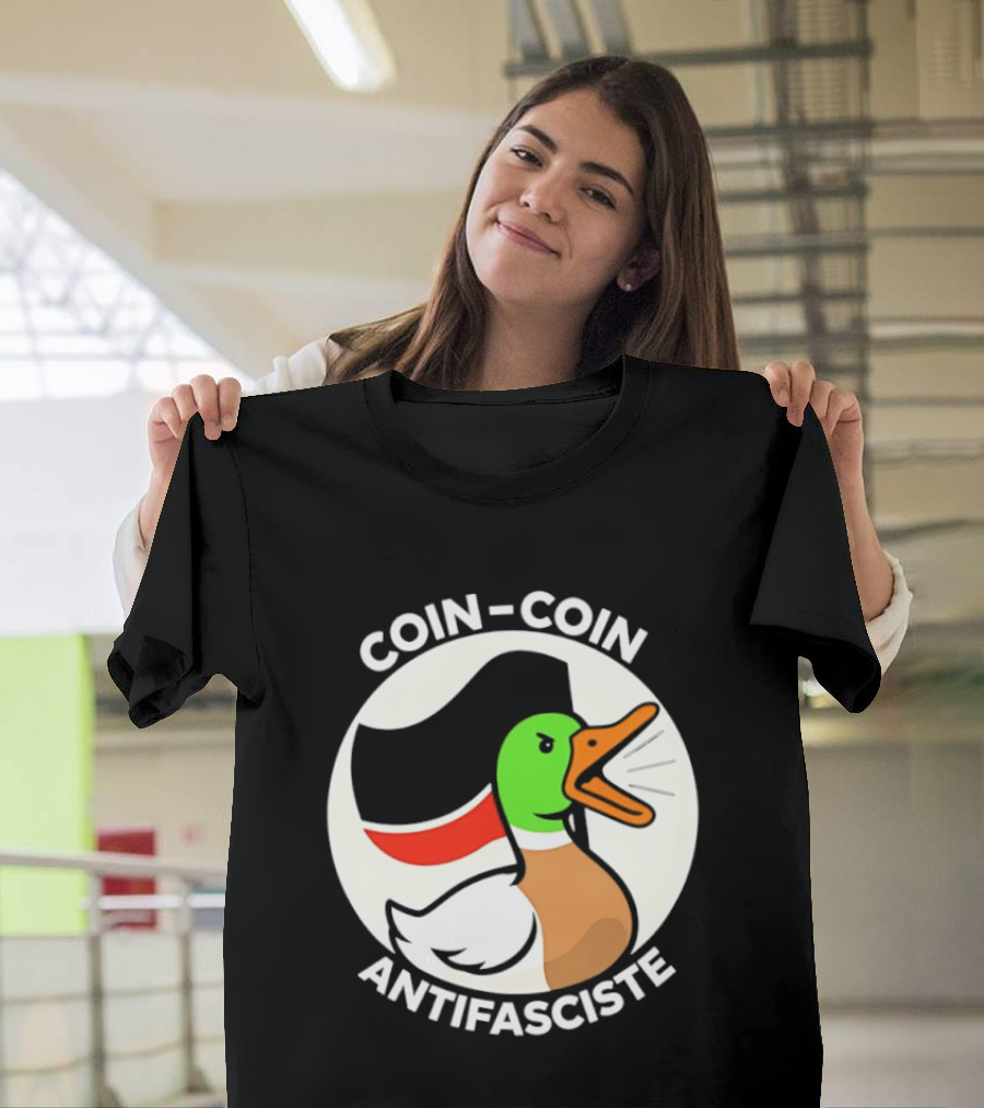 Coin Coin Antifasciste Duck Antifa Protest T-Shirt