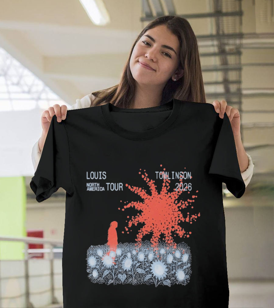 Louis Tomlinson North America Tour 2026 Sunflower Field Explosion T-Shirt
