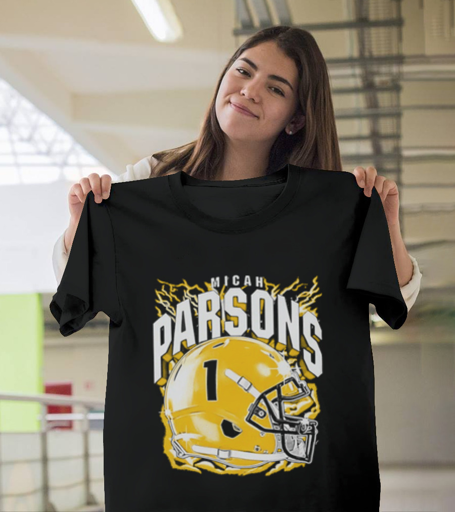 Micah Parsons 1 Helmet Green Bay Packers T-Shirt