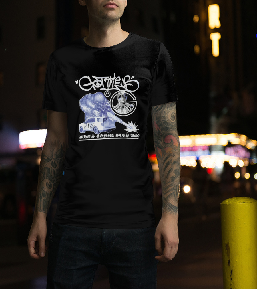 Gottlieb Anarchist Pig Who's Gonna Stop Us Tactical Graffiti T-Shirt