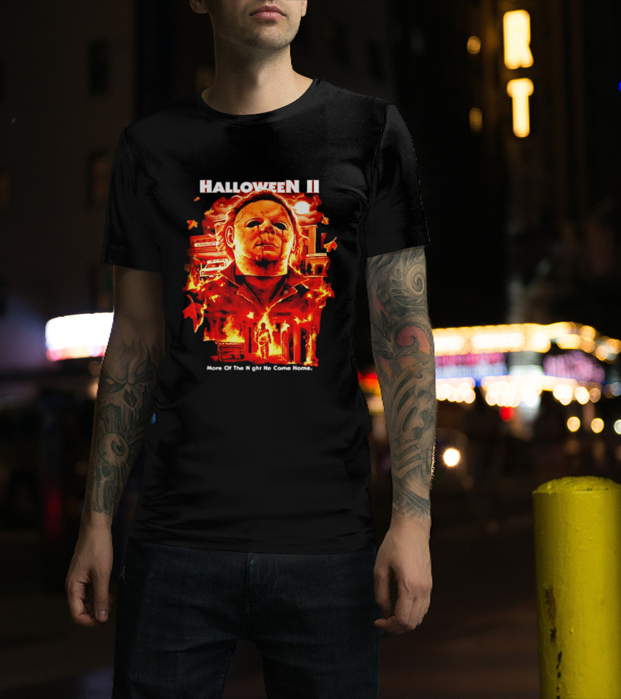 Halloween II Michael Myers Fire Scene More Of The Night He Came Home EMS Car T-Shirt