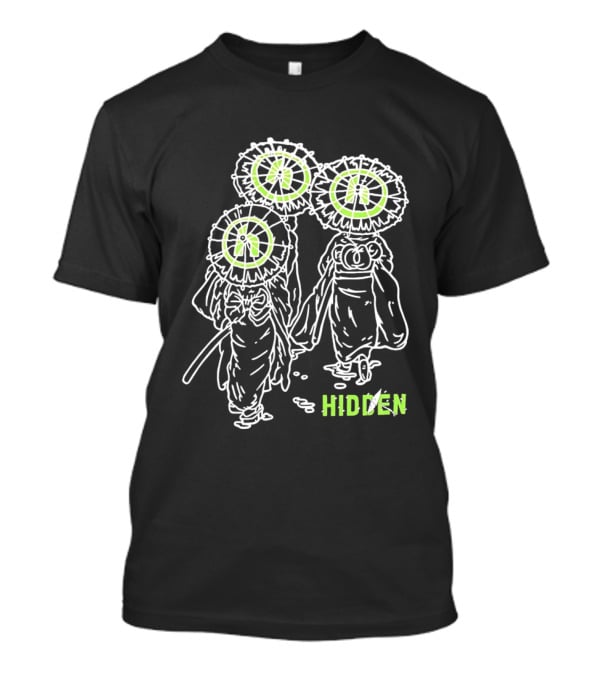 Hidden Dandelion Head Figures Walking Illuminated Halo T-Shirt