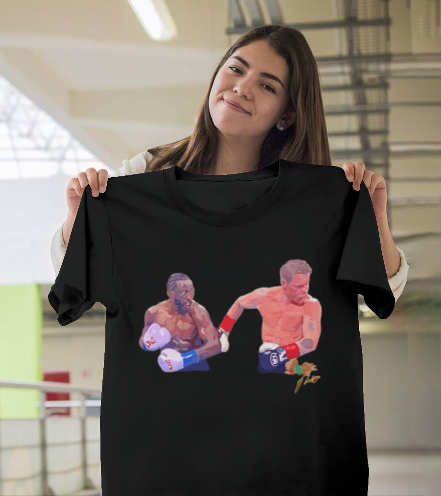 Terence Crawford Canelo Alvarez Boxing Showdown Gloves Raised T-Shirt