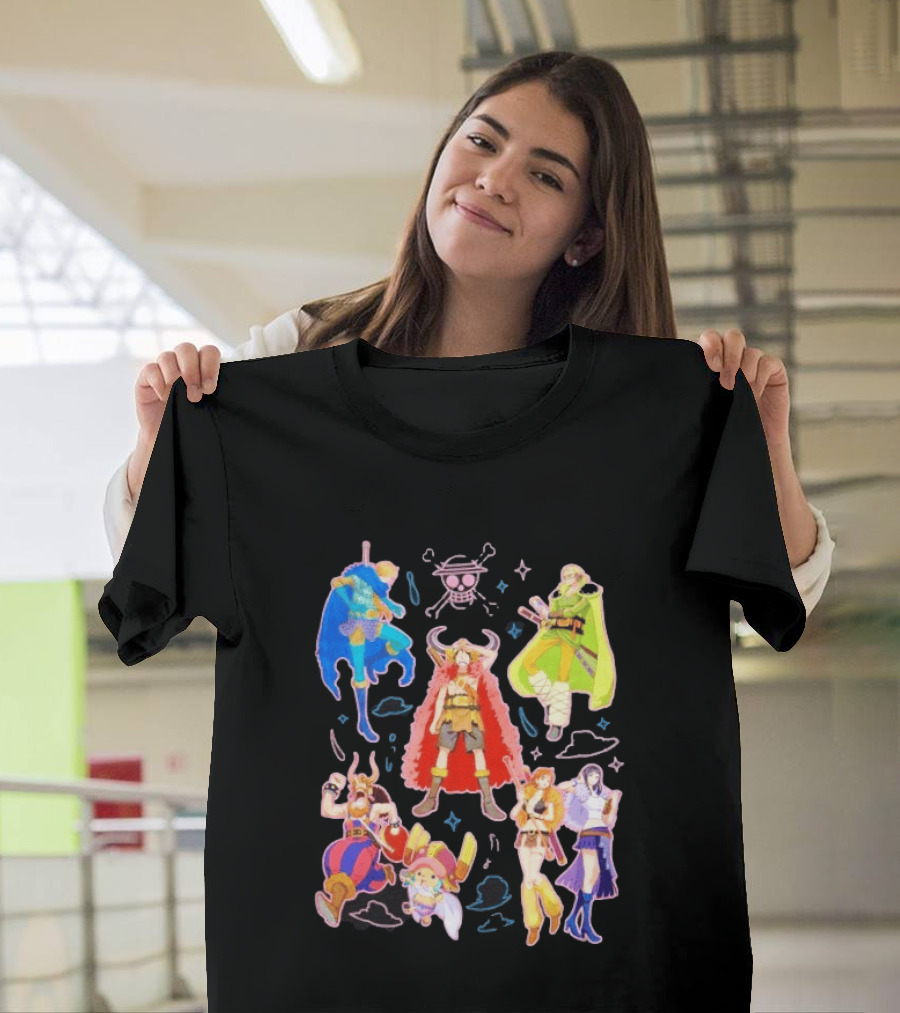 One Piece Straw Hat Pirates Collage Luffy T-Shirt