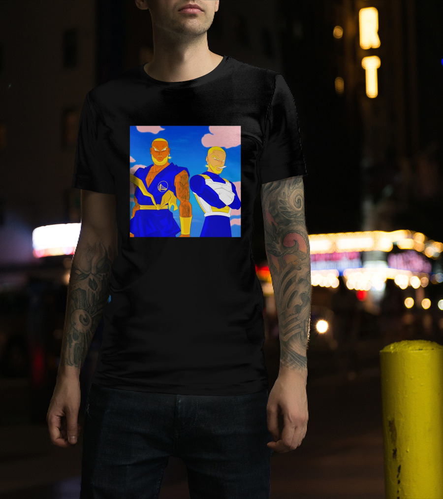 LeBron James Stephen Curry Golden State Warriors Anime Dragon Ball T-Shirt