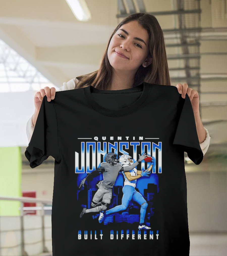 Quentin Johnston Los Angeles Chargers Built Different Skyline Catch T-Shirt