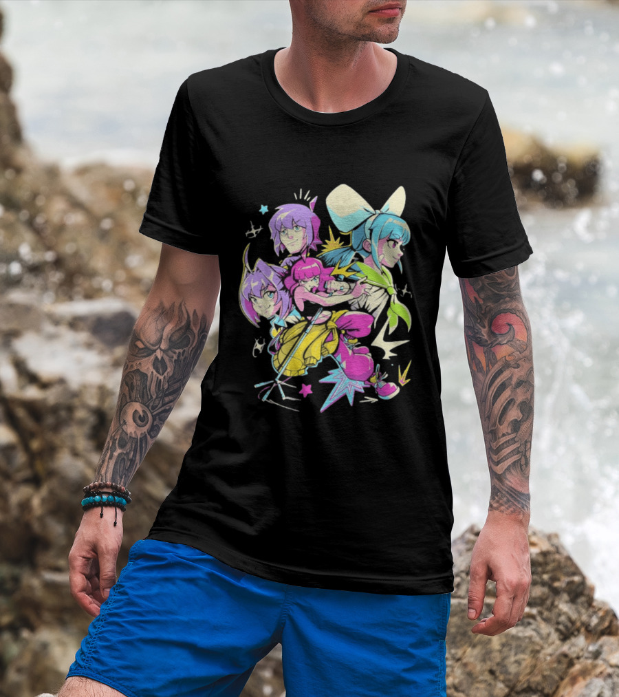 Unbeatable Video Game Anime Characters Colorful T-Shirt