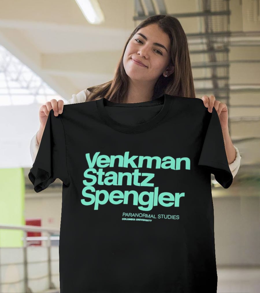 Venkman Stantz Spengler Paranormal Studies Columbia University Ghostbusters T-Shirt