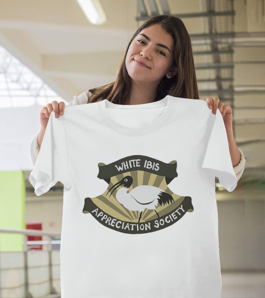 White Ibis Appreciation Society Bird Nature Lover Enthusiasts T-Shirt