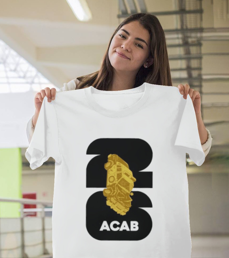 ACAB 1312 Upside Down Police Car Protest Abolition T-Shirt