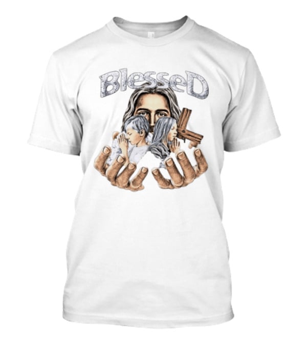 Blessed Jesus With Children And Cross In Hands T-Shirt