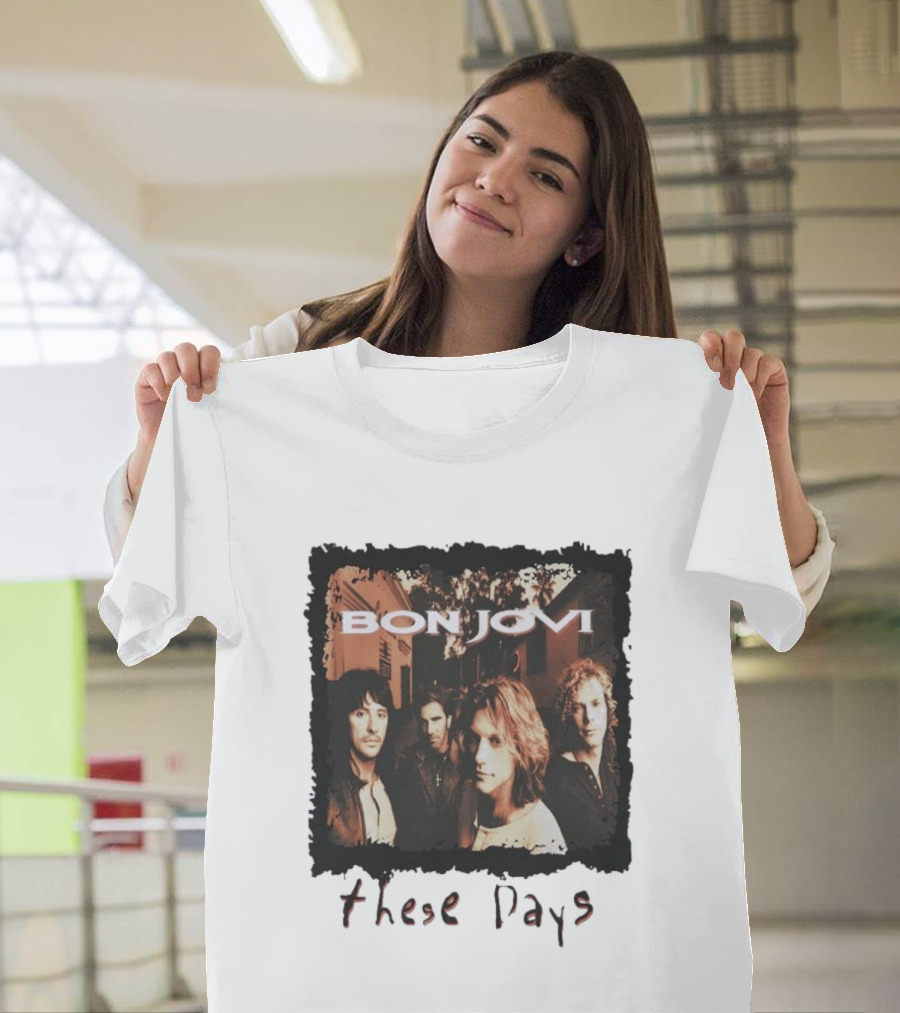 Bon Jovi These Days 1995 Tour Album Cover Band Members T-Shirt