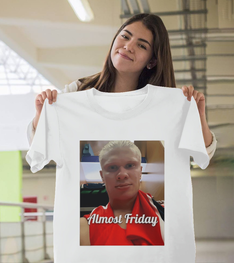 Haaland Selfie Almost Friday Locker Room Photo T-Shirt
