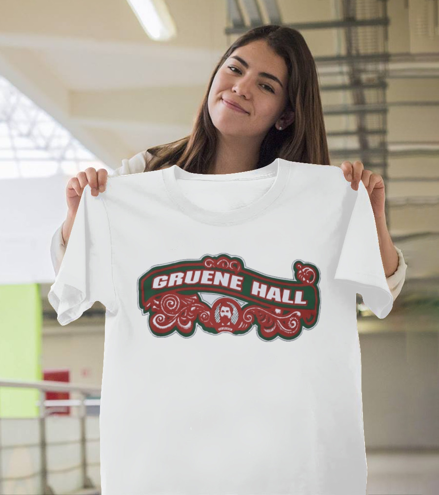 Gruene Hall New Braunfels Texas Iconic Red Green Swirls T-Shirt