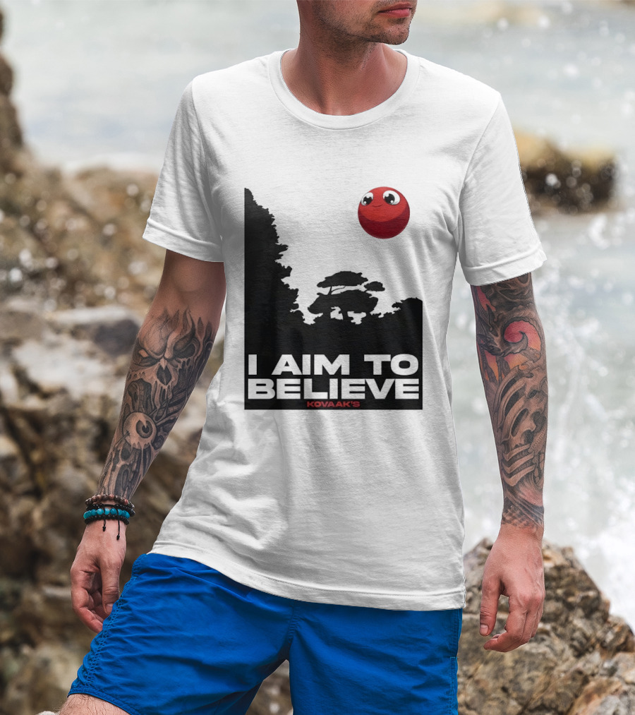 Kovaak's I Aim To Believe Red Ball T-Shirt