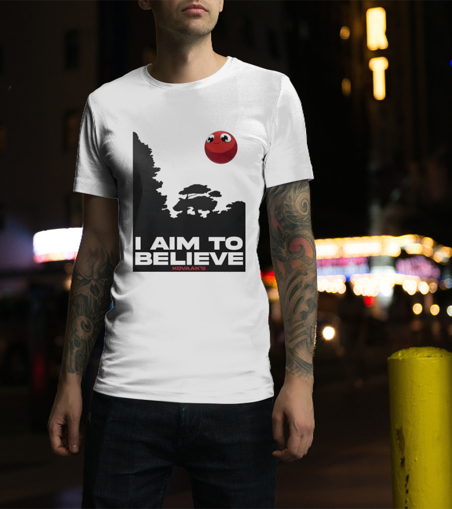 Kovaak's I Aim To Believe Red Ball T-Shirt