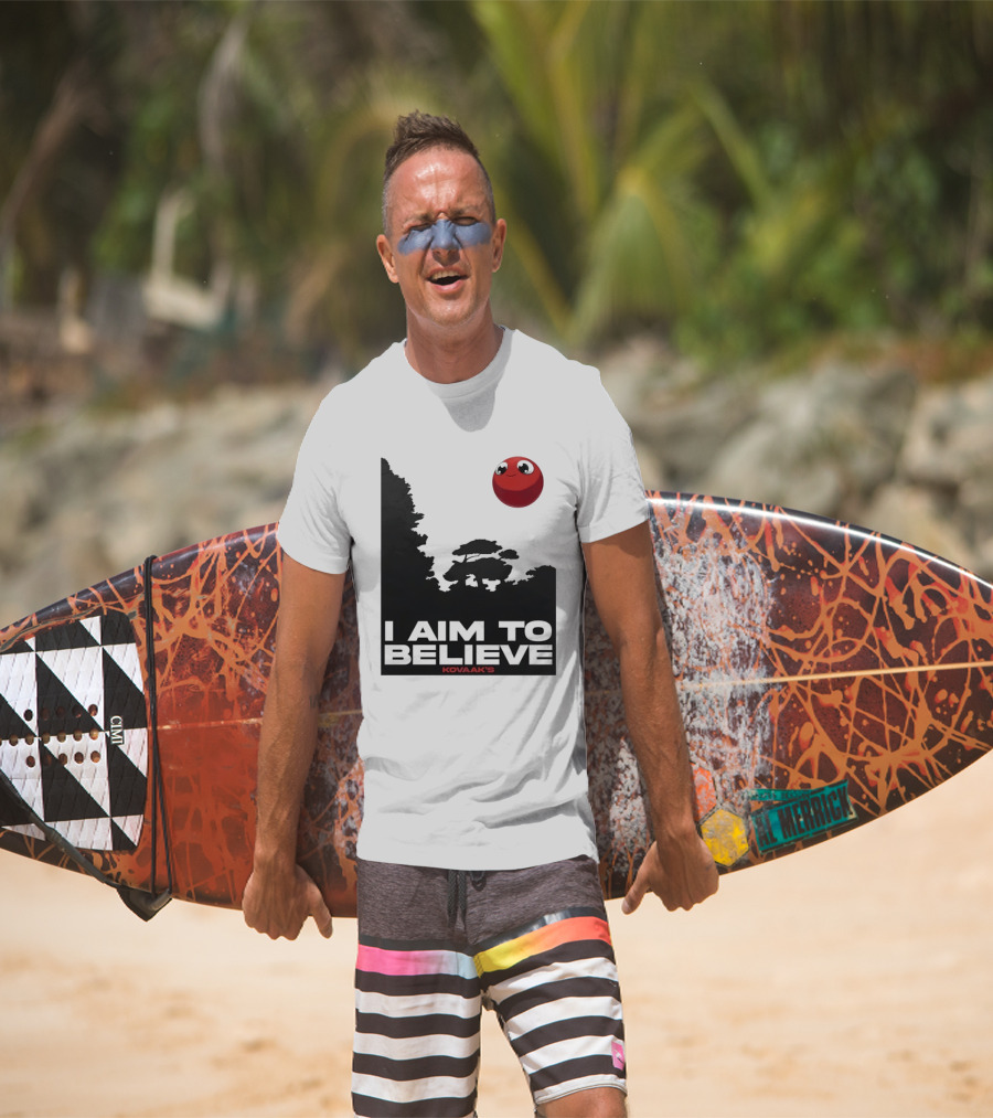 Kovaak's I Aim To Believe Red Ball T-Shirt