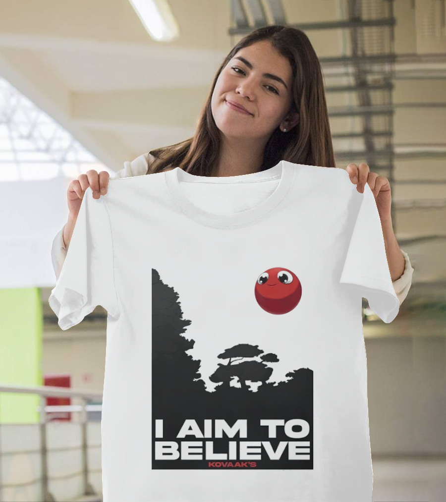 Kovaak's I Aim To Believe Red Ball T-Shirt