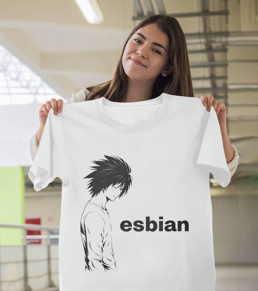 Death Note L Esbian Meme Character Profile T-Shirt