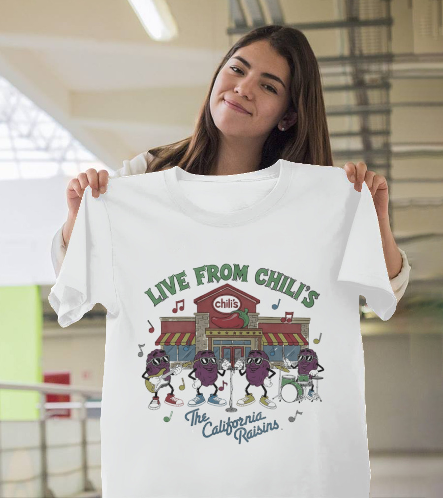 Live From Chili's The California Raisins Musical Performance At Restaurant Concert Venue T-Shirt