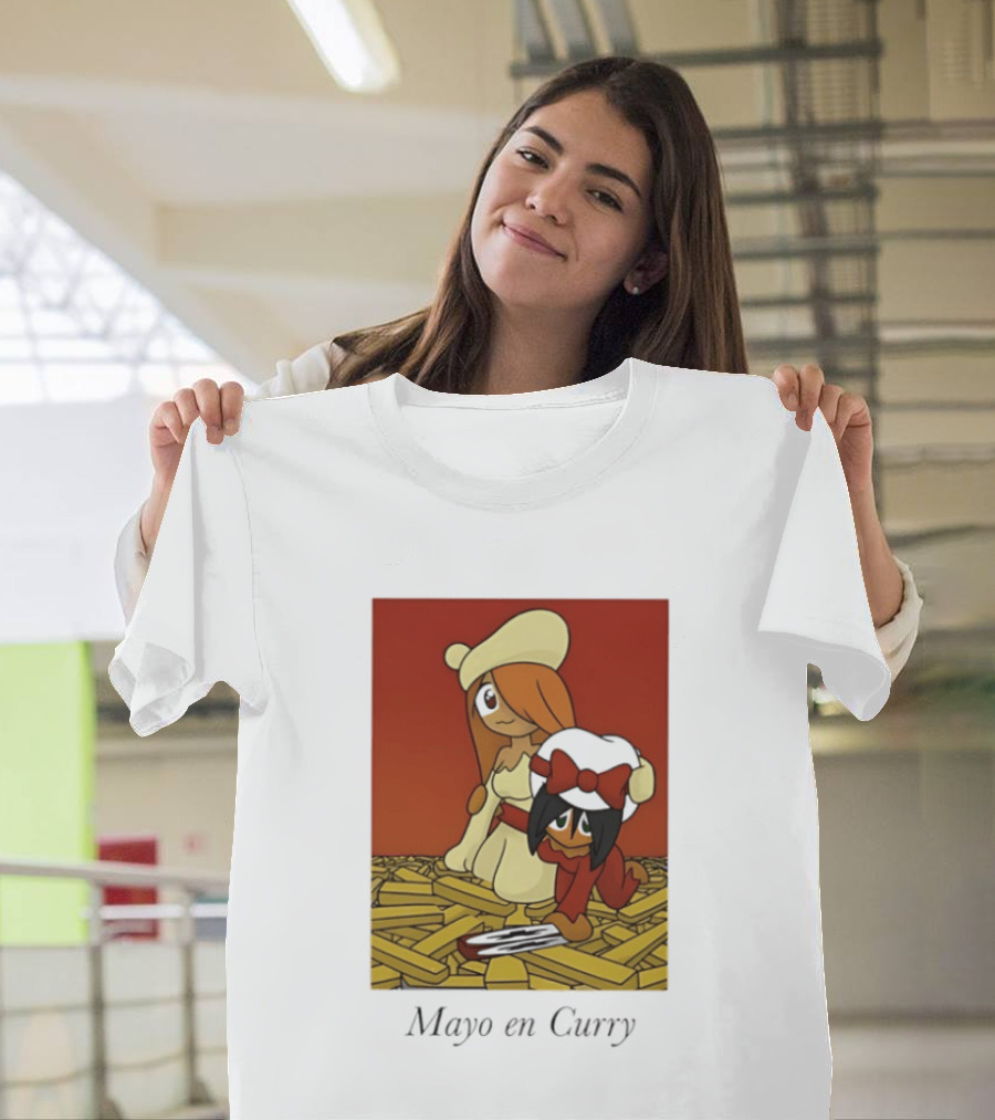 Mayo En Curry Anime Characters On Fries T-Shirt