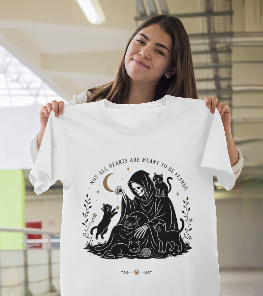 Reaper And Cats Not All Hearts Are Meant To Be Feared Yujin Clothing T-Shirt