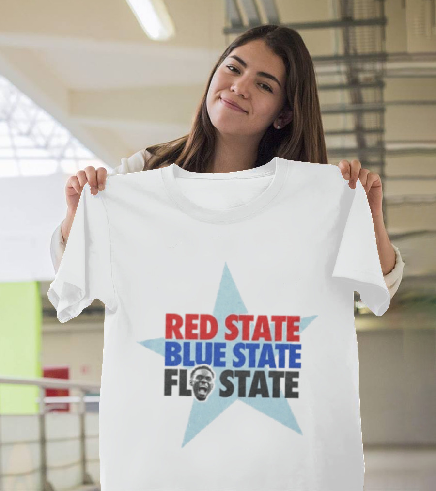 Red State Blue State FL State Florida Politics Star T-Shirt