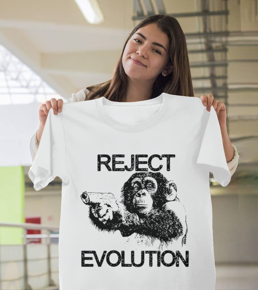 Reject Evolution Monkey Gun T-Shirt