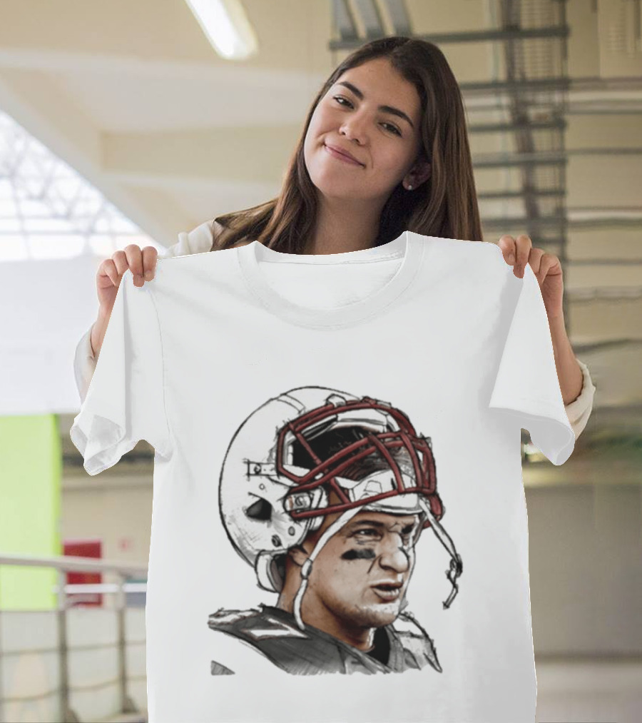 Rob Gronkowski New England Patriots Swag Head Helmet Football T-Shirt