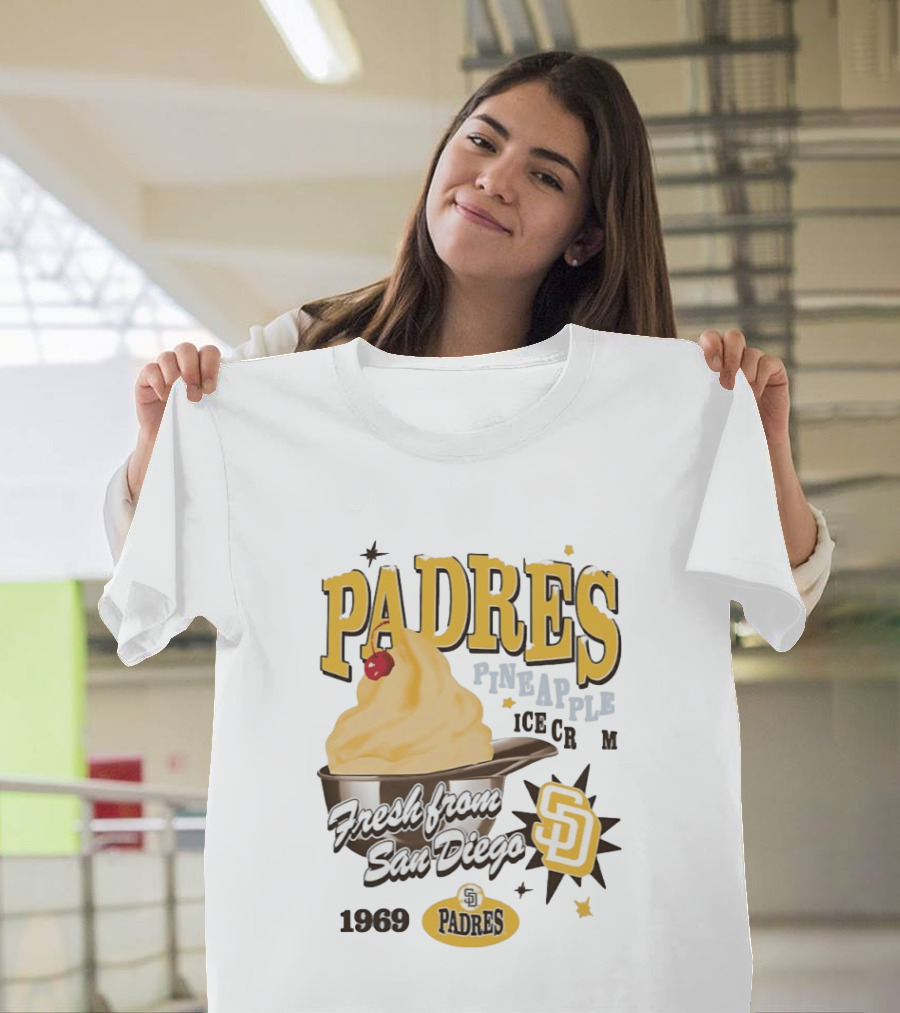 San Diego Padres Pineapple Ice Cream Fresh Since 1969 T-Shirt