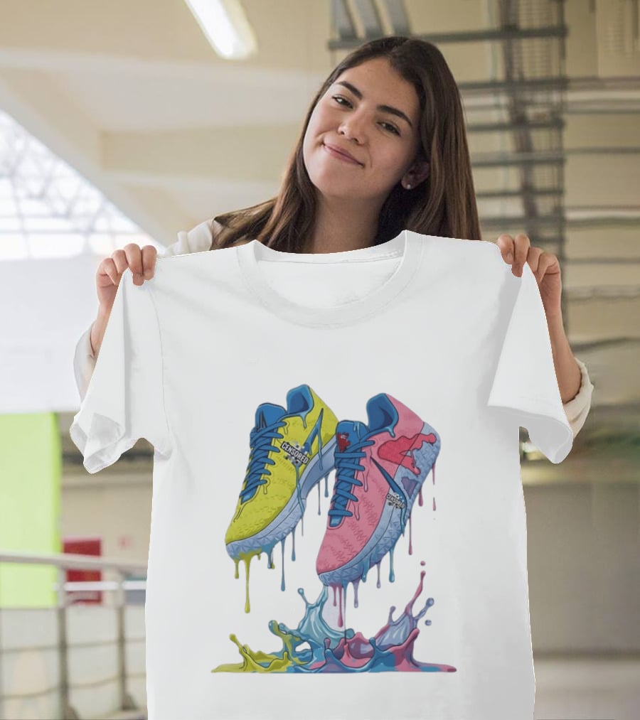 Dripping Paint Sneakers Censored T-Shirt