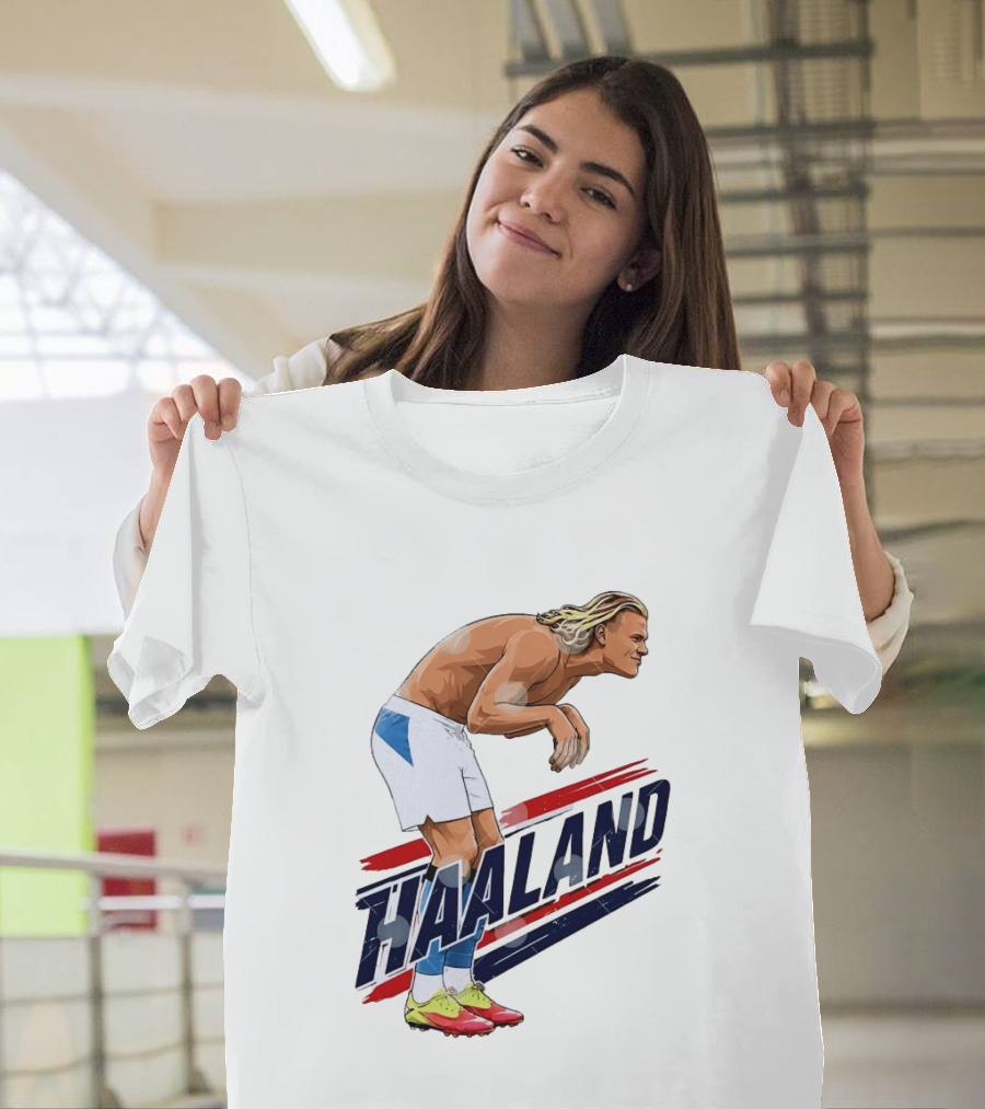 Erling Haaland Celebration Pose With Norway T-Shirt