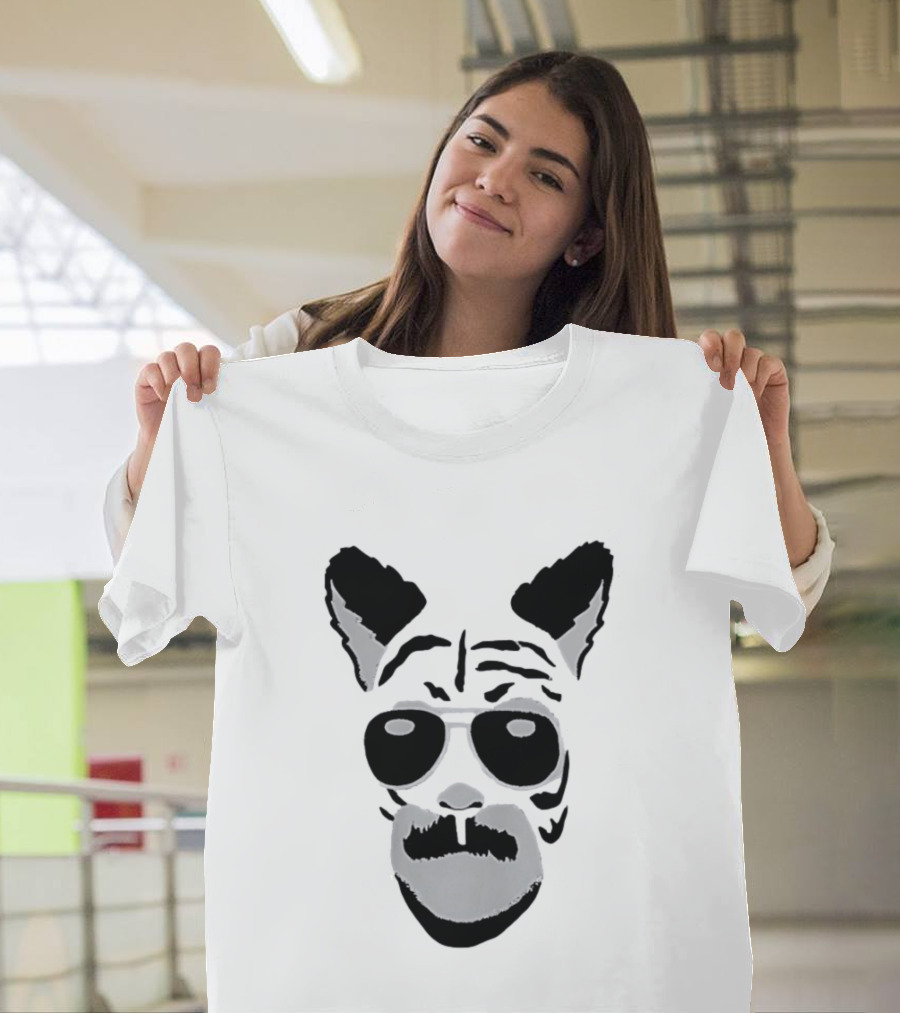 Fallout Tiger Mustache Aviator Sunglasses T-Shirt