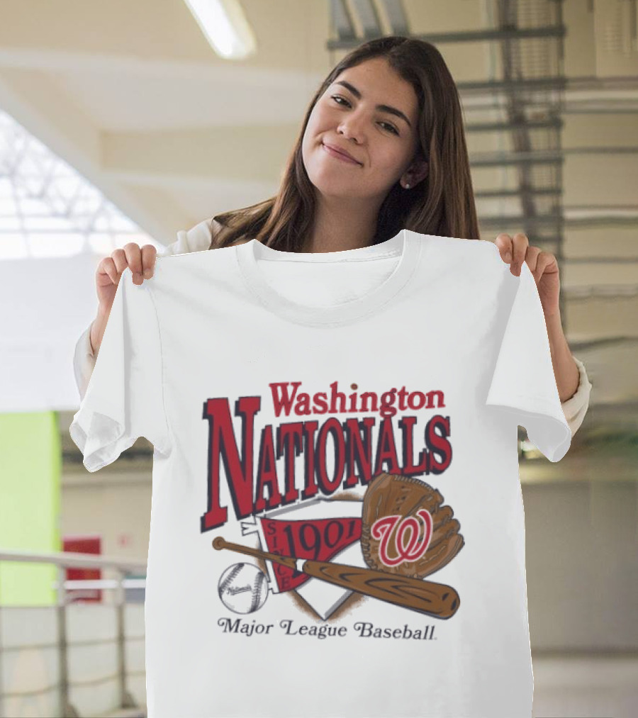 Washington Nationals Est 1901 Baseball Bat Glove Major League T-Shirt