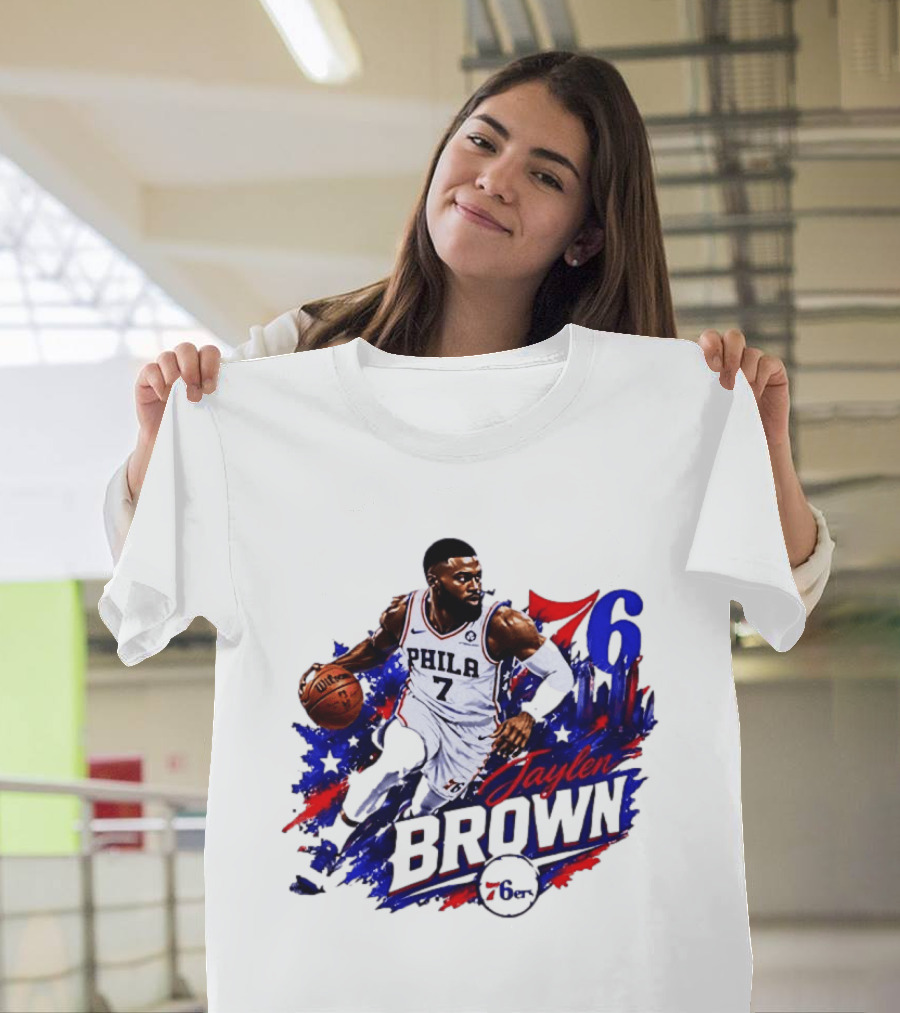 Philadelphia 76ers Jaylen Brown 76 Number 7 Phila Basketball T-Shirt