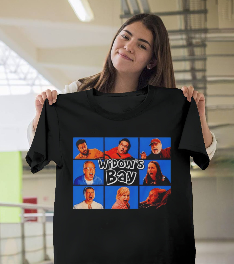 Widow's Bay Screaming Cast Faces Collage T-Shirt