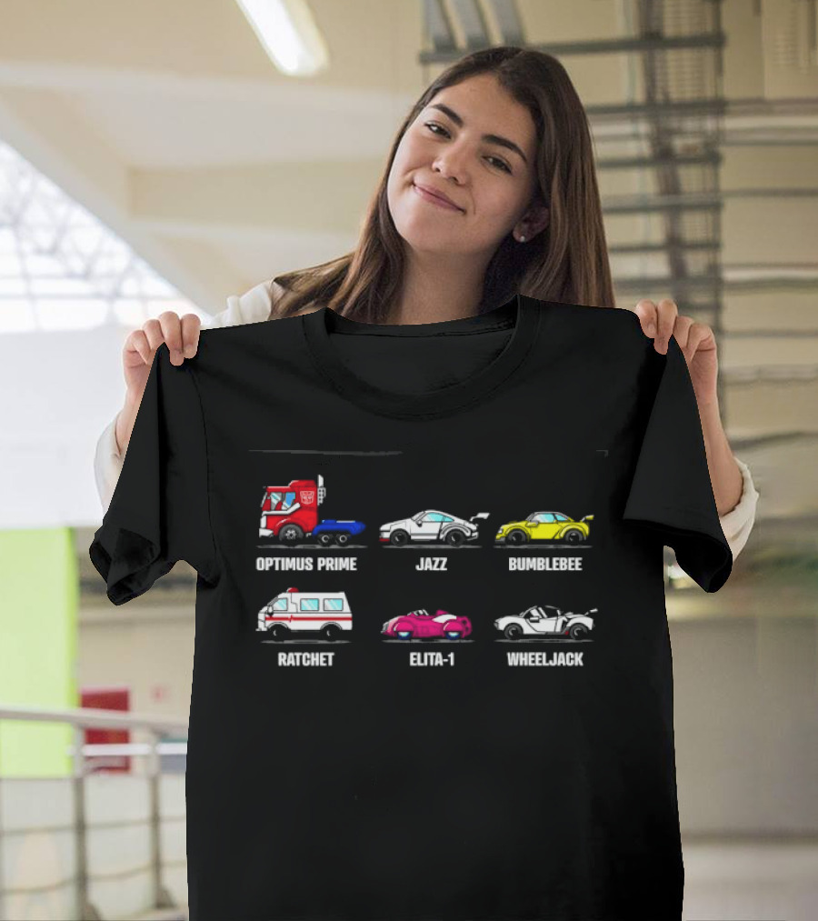 Optimus Prime Jazz Bumblebee Ratchet Elita 1 Wheeljack Transformers T-Shirt