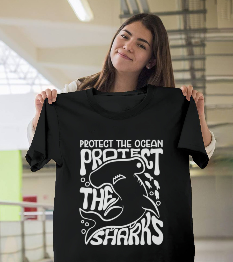 Protect The Ocean Protect The Sharks Hammerhead Shark Advocacy T-Shirt