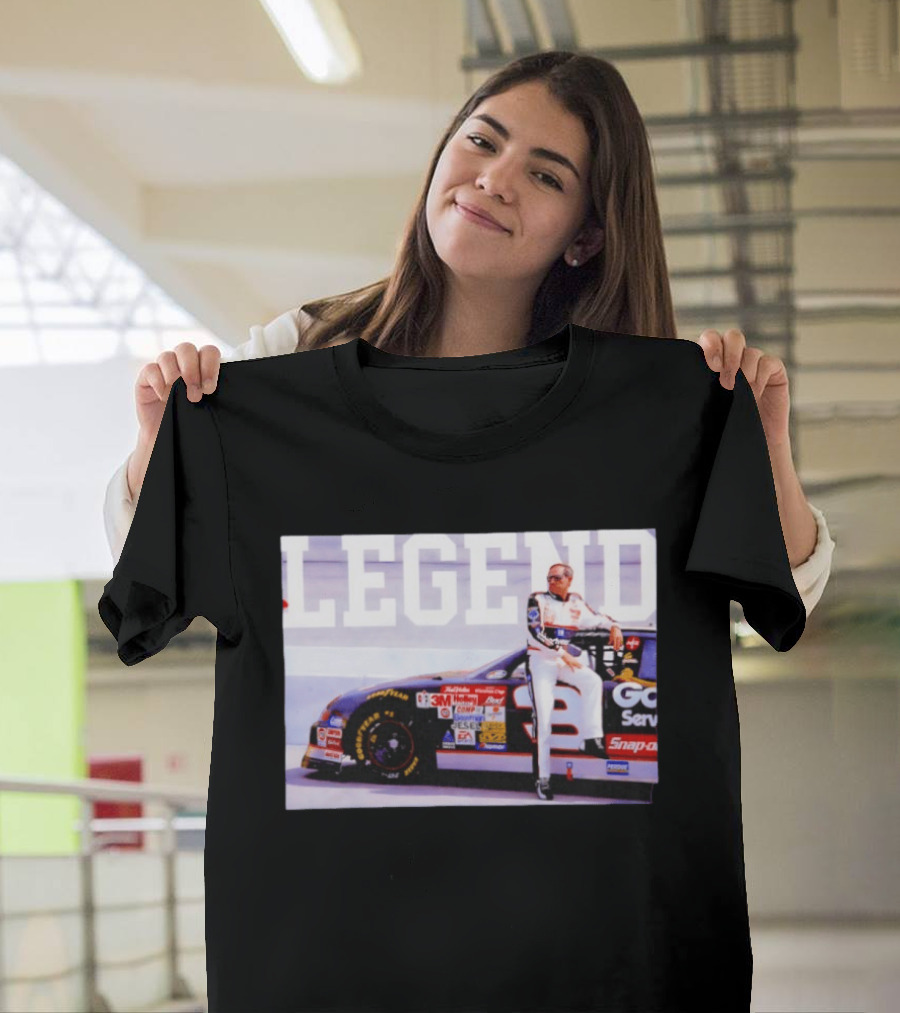 Dale Earnhardt Legend Goodwrench Service Plus Car Racing Image T-Shirt