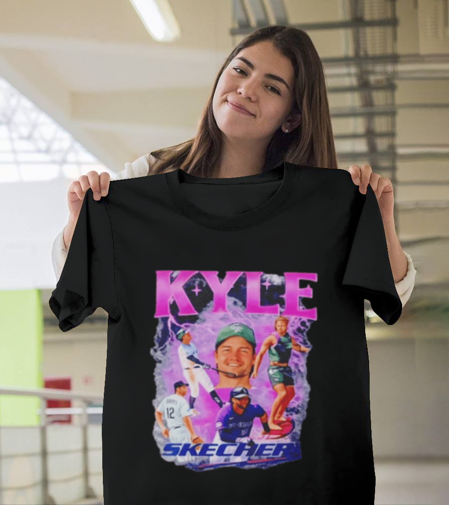 Kyle Groys Skecher Collage Baseball Dodgers > T-Shirt