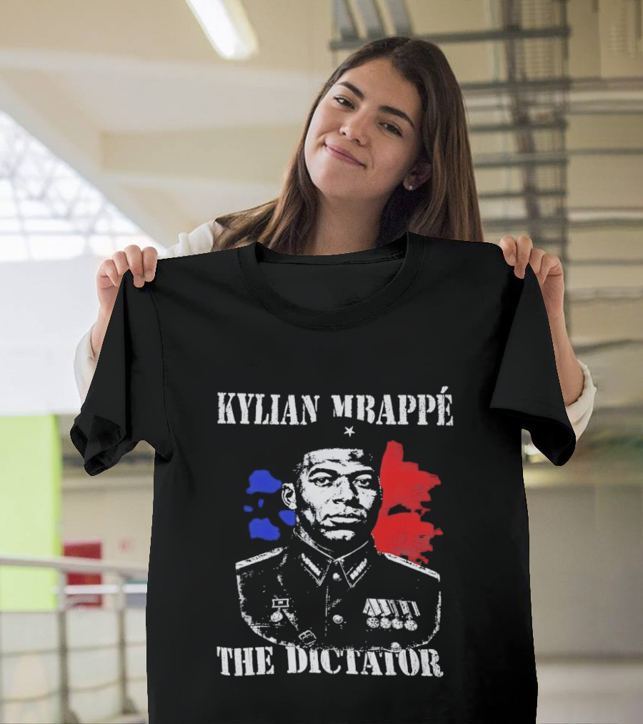 Kylian Mbappé The Dictator Military Uniform Meme Tricolor T-Shirt