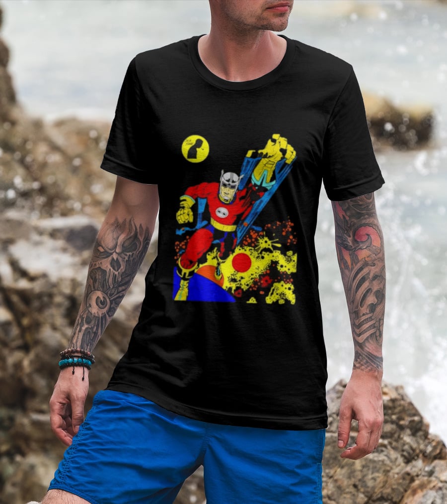 Jack Kirby Galactic Superhero Comic Book Dynamic Action T-Shirt