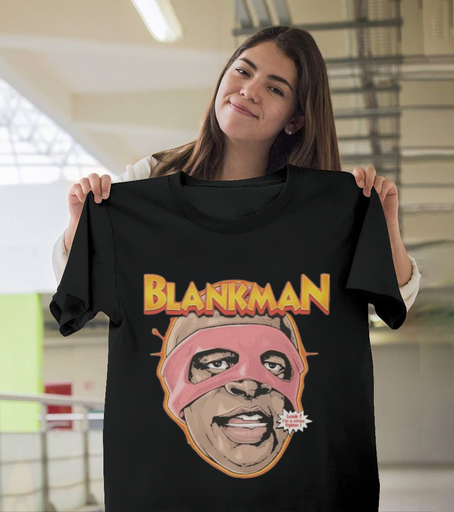 Blankman Look I'm A Crime Fighter Mask T-Shirt