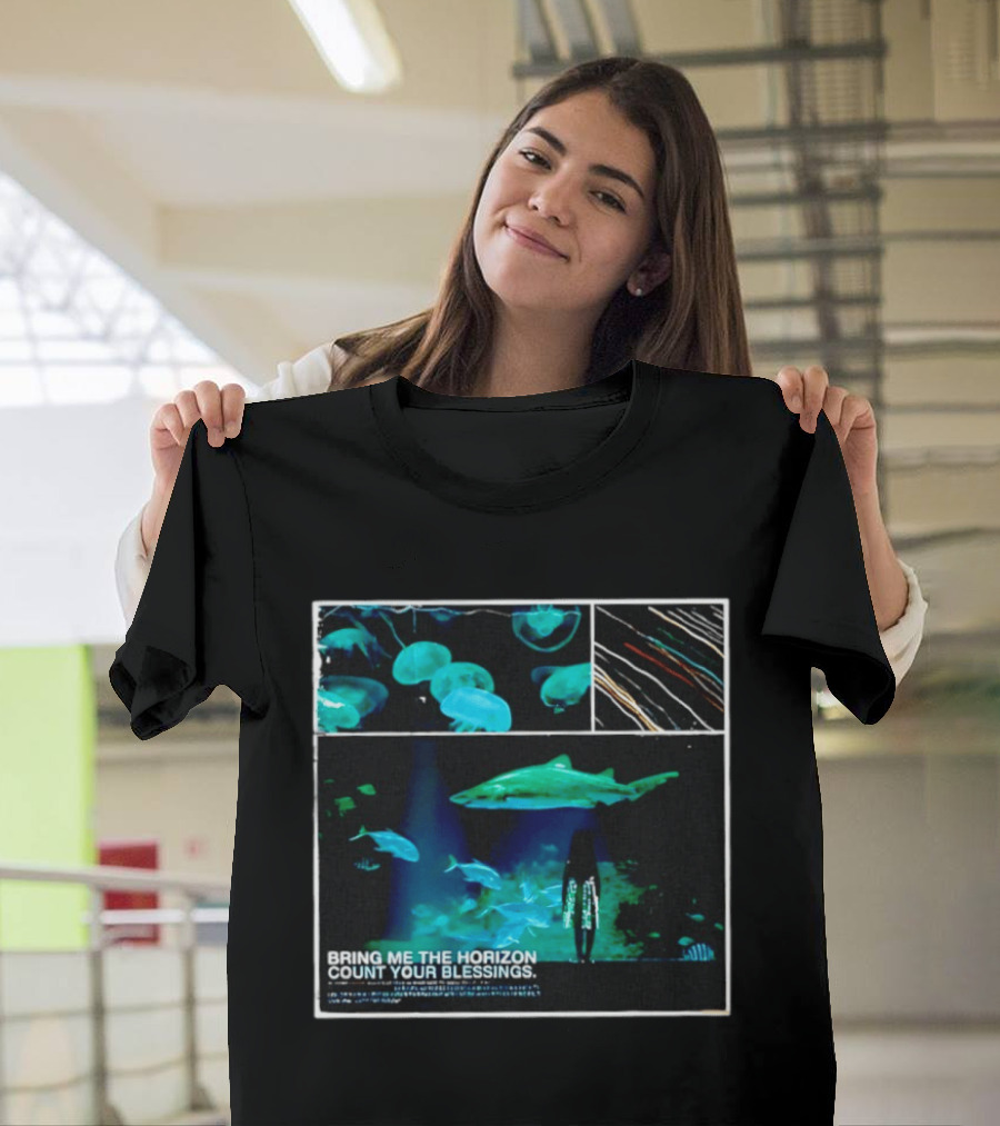 Bring Me The Horizon Count Your Blessings Aquarium Sharks And Jellyfish T-Shirt