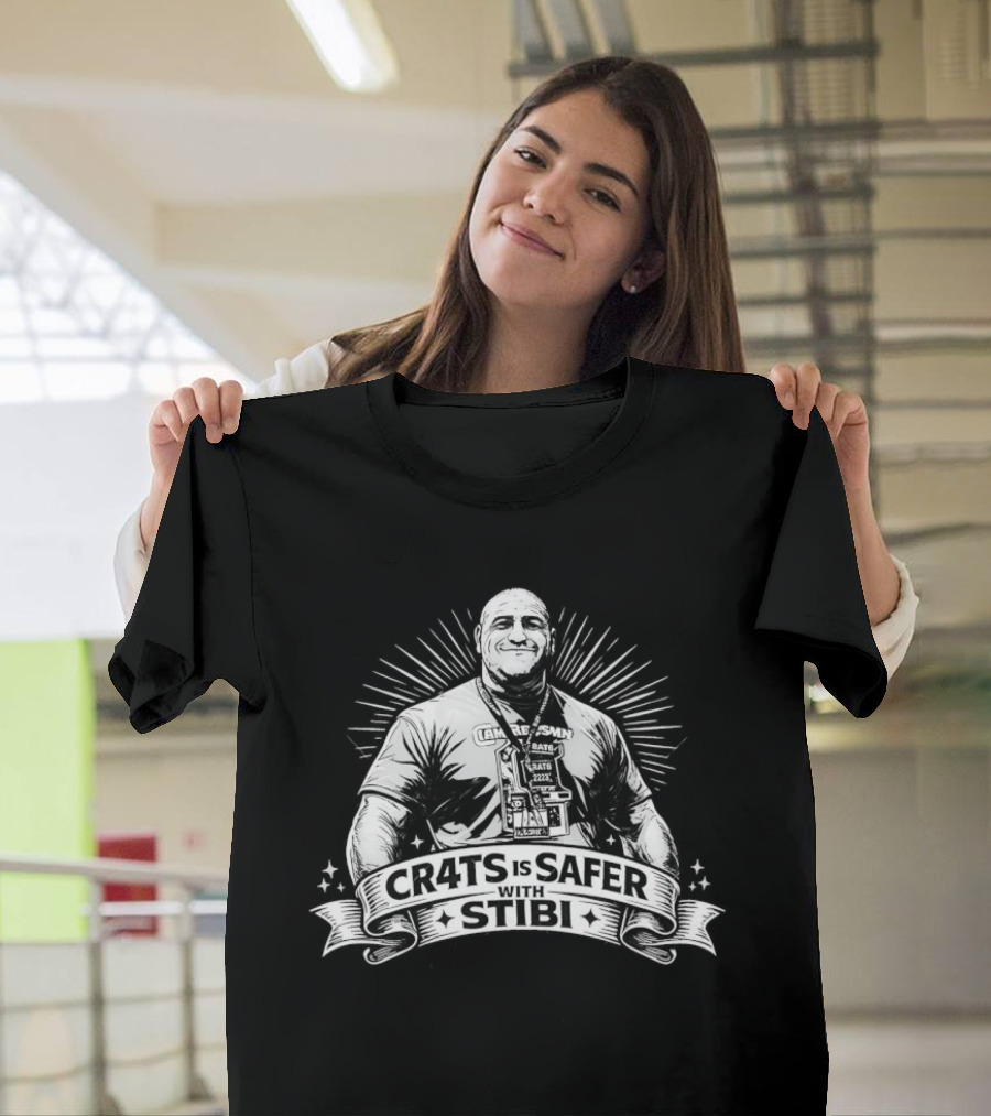 Cr4ts Is Safer With Stibi Declared By Central Figure With Radiant T-Shirt